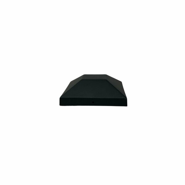 Nuvo Iron 4in. x 4in. Black Plastic Pyramid Post Cap, Fits over 4in x 4in nominal posts PCP23BLK